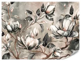 fototapeta-do-sypialni-salonu-kwiaty-magnolie-abstrakcja-beton-450x300