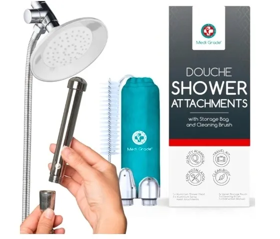 ZESTAW DO LEWATYWY POD PRYSZNIC 8 EL ALUMINIUM 1/2 CALA DYSZE UNISEX