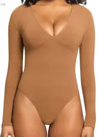 body-damskie-z-dlugim-rekawem-stringi-roomtour-brazowe-l
