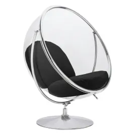 fotel-bubble-stand-2-poduszka-czarna-akryl-chrom-welna