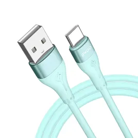 kabel-przewod-usb-usb-c-1m-3a-minimalist-silicone-zielony-x280c-jakosc
