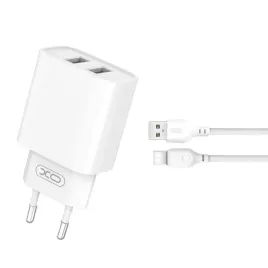 ladowarka-sieciowa-ce02c-2x-usb-21a-biala-kabel-przewod-usb-c-jakosc