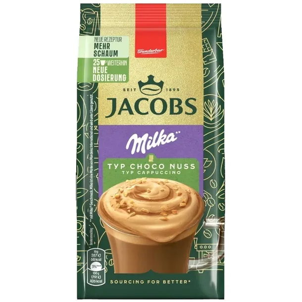 Kawa Rozpuszczalna Jacobs Cappuccino Choco Nuss Orzech Milka | 400g