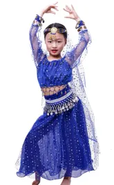 dziewczecy-stroj-a-la-bollywood-szyfonowa-bluzka-spodnica-5-lat