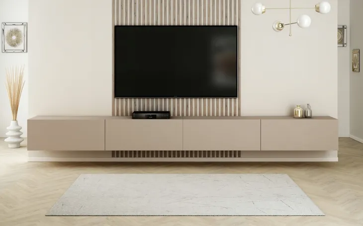 SZAFKA RTV POD TELEWIZOR KOMODA WISZĄCA 240 CM KASZMIR MAT