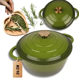 garnek-zeliwny-4l-emaliowany-pokrywka-oliwkowy-gaz-indukcja-piekarnik-24cm