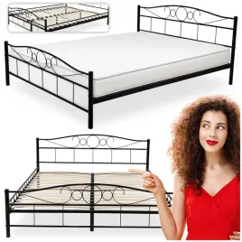 lozko-160x200-metalowe-dwuosobowe-podwojne-mlodziezowe-loft-czarne-griffin