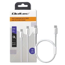 kabel-usb-qoltec-2-0-typ-c-or-usb-2-0-typ-c-60w-or-qc-3-0-or-pd-or-1m-or-bialy