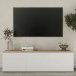 stojaca-szafka-rtv-komoda-120-cm-blat-dab-artisan-bialy-mat-wysoka