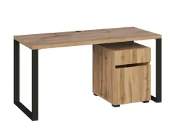 biurko-loft-z-kontenerkiem-pogrubiany-blat-nogi-metalowe-rozne-kolory