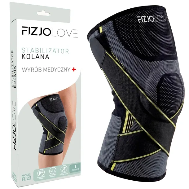 ORTEZA KOLANA STABILIZATOR WSPARCIEM RZEPKI OPASKA NA KOLANO ELASTYCZNA XL
