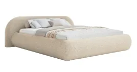lozko-tapicerowane-200x200-cm-shels-low-z-pojemnikiem-jasnobezowe-boucle