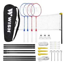 wish-zestaw-4-rakiet-do-badmintona-lotki-siatka