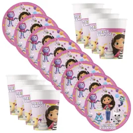 8xtalerzyki-20-cm-8x-kubeczki-200-ml-dla-dzieci-koci-domek-gabi-8-szt