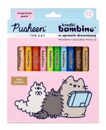 pusheen-kredki-bambino-drewniane-12-kolorow-temperowka