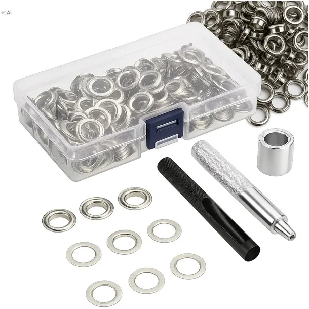 Zestaw do oczek banerowych plandek ocynk 10 mm / 100 sztuk oczek