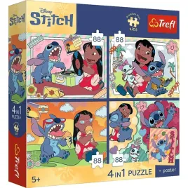 puzzle-lilo-and-stitch-kosmiczny-stitch-4x88-elementow-trefl
