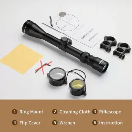luneta-celownicza-optics-r4-3-9x40-taktyczna-z-uchwytami-do-polowania