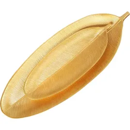 zestaw-2-zlotych-tacek-drewnianych-w-ksztalcie-lisci-bananowca