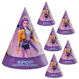 czapeczki-papierowe-ozdobne-na-urodziny-przyjecie-k-pop-demon-hunters-6szt