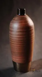 wazon-brazowy-wysoki-owalny-15x15x35-cm