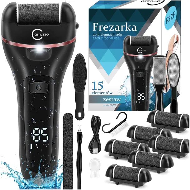 FREZARKA DO STÓP Bezprzewodowa PILNIK Elektryczny Do Pięt Rolki USB Zestaw