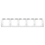 simon-basic-ramka-5-krotna-bmrc5-11-bialy-kolor-bialy
