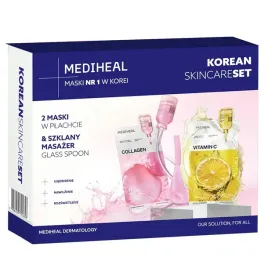 mediheal-korean-skincare-maski-w-plachcie-2x24ml-szklany-masazer