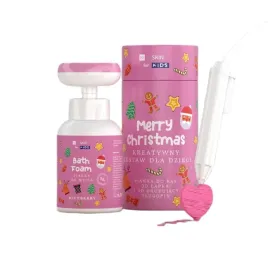 hiskin-kids-merry-christmas-rozowa-pianka-do-mycia-jagodowa-300ml-dlugopis
