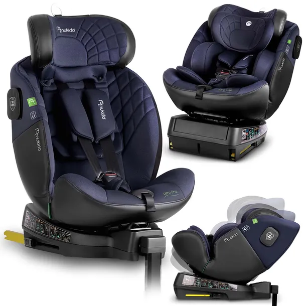 FOTELIK SAMOCHODOWY OBROTOWY z NOGĄ 0-36KG ISOFIX NUKIDO I-SIZE 40-150cm