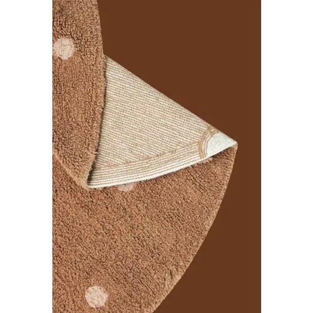 dywan-do-prania-round-dot-chestnut-140cm-kolor-brazowy