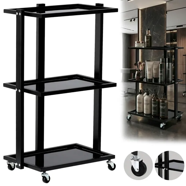 Wózek pomocnik stolik fryzjerski kosmetyczny do salonu na kółkach Calis L