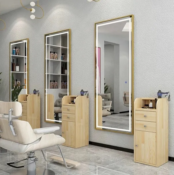 Konsola konsoleta fryzjerska barberska lustro fryzjerskie 180x70 LED PRO