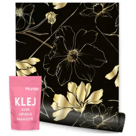 tapeta-w-rolce-do-sypialni-salonu-zlote-kwiaty-line-art-styl-glamour