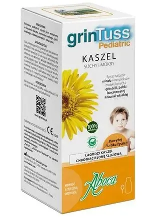 Aboca GrinTuss Pediatric syrop na kaszel suchy i mokry dla dzieci 128 g