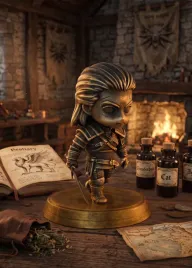 geralt-z-rivii-chibi-figurka-zywiczna-rich-gold-wiedzmin