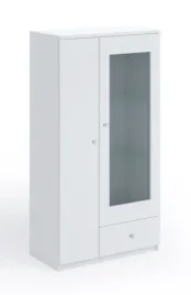 witryna-80cm-szklane-drzwi-szuflada-biala-mat-l6