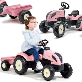 falk-traktor-country-star-rozowy-na-pedaly-przyczepka-i-klakson-2-5lat