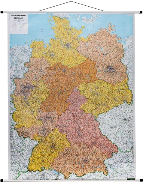 NIEMCY KODOWA MAPA CIENNA NIEMIEC KODY POCZTOWE  57238506 - ERLI.pl