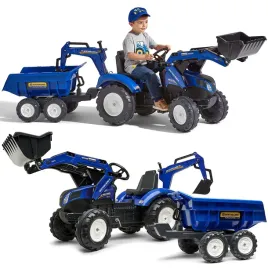 falk-traktor-na-pedaly-new-holland-t8-z-koparka-i-przyczepa-3-7-lat