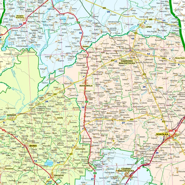 podlaskie-mapa-scienna-adm-drog-laminowana-2021-region-polska