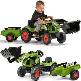 falk-traktor-na-pedaly-claas-z-przyczepa-i-lyzka-zielony-dla-dzieci-2-5