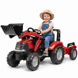 falk-traktor-case-na-pedaly-z-lyzka-i-przyczepka-czerwony-od-3-lat
