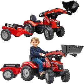 falk-traktor-na-pedaly-massey-ferguson-8740s-z-lyzka-i-przyczepa-3-7-lat
