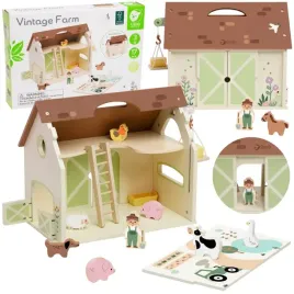classic-world-drewniany-domek-farma-vintage-zestaw-figurek-17-el