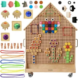 masterkidz-drewniana-tablica-stem-wolnostojaca-xxl-w-ksztalcie-domu-akces