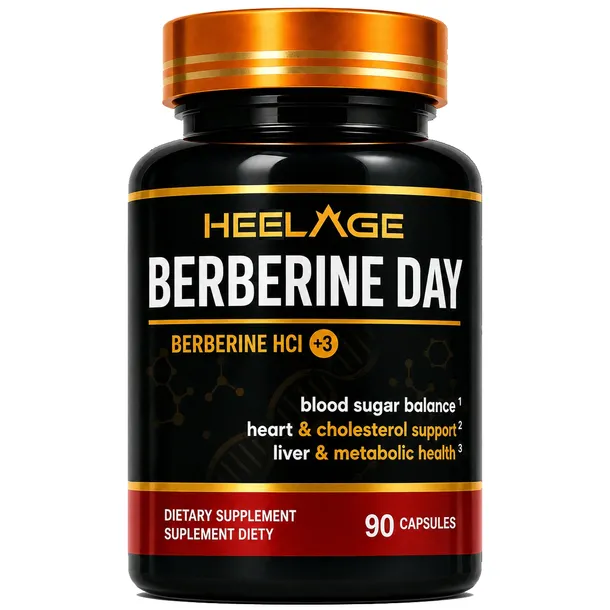 BERBERYNA na dzień HCl 97% 515MG na dzień z ALA, Chrom, Ptero, B1, Piperyna - 90KAPS - Heelage