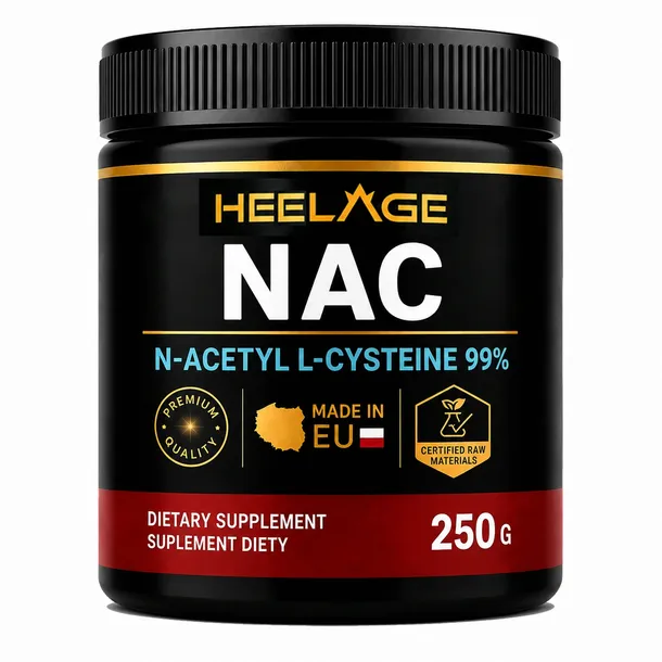 NAC 250 g w proszku 99.7% N-ACETYLO-L-CYSTEINA - DETOKS - Suplement diety - Heelage