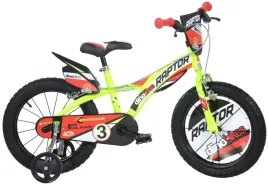 rowerek-dzieciecy-16-cali-raptor-zolty-kolka-boczne-hamulec-dino-bikes