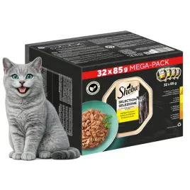 mokra-karma-dla-kota-sheba-mega-pack-drobiowy-tacka-32x85g-sm